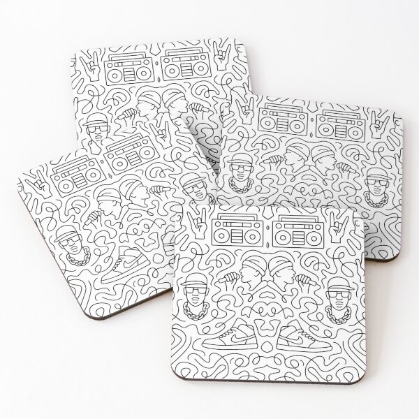 Item preview, Abstract Hip Hop One Line Art Pattern designed and sold by DKunic.