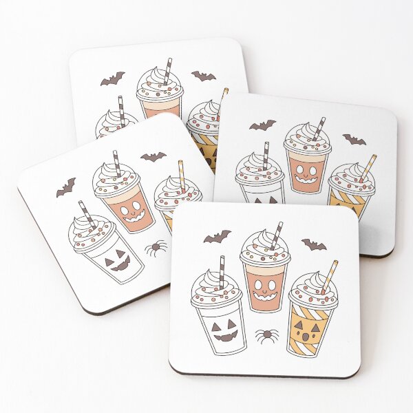 Item preview, Halloween coffee with cream and bats  designed and sold by cocomelon168.
