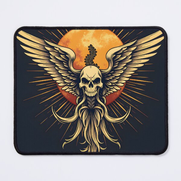 Item preview, Winged Skull with Radiant Sun and Beard designed and sold by Teeshirtstoday.com.