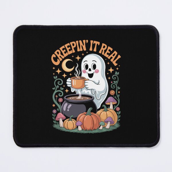 Item preview, Ghostly Grounds: declares this charming retro halloween illustration! designed and sold by Camel & Quirk.