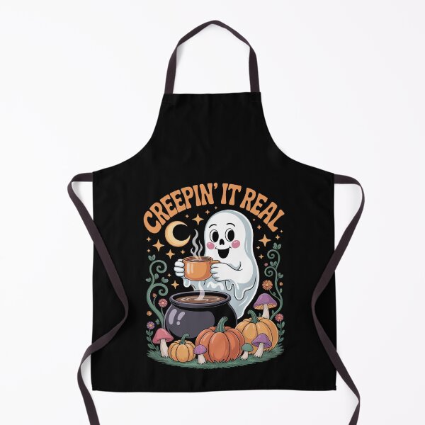 Item preview, Ghostly Grounds: declares this charming retro halloween illustration! designed and sold by Camel & Quirk.