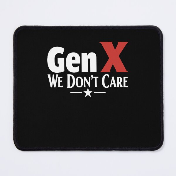 Item preview, Gen X We Donâ€™t Care Red X Bold Generation Statement Typography Art designed and sold by EidosEmporiium.