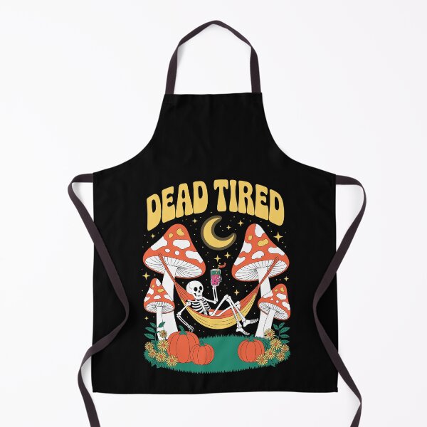 Item preview, Dead Tired: declares this charming retro halloween illustration! designed and sold by Camel & Quirk.