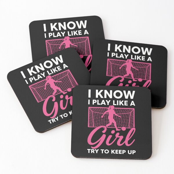 Item preview, Motivational Soccer Design Featuring Girl Athlete and Goal Net Graphic designed and sold by EidosEmporiium.