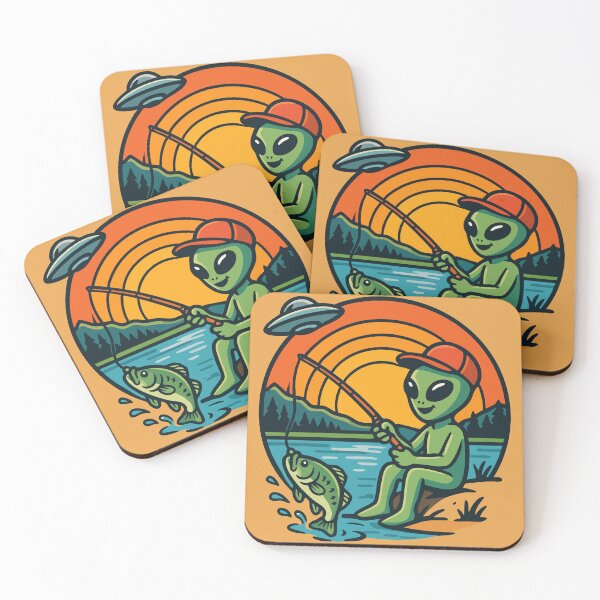 Item preview, Alien Fishing Retro designed and sold by TomFrontierArt.