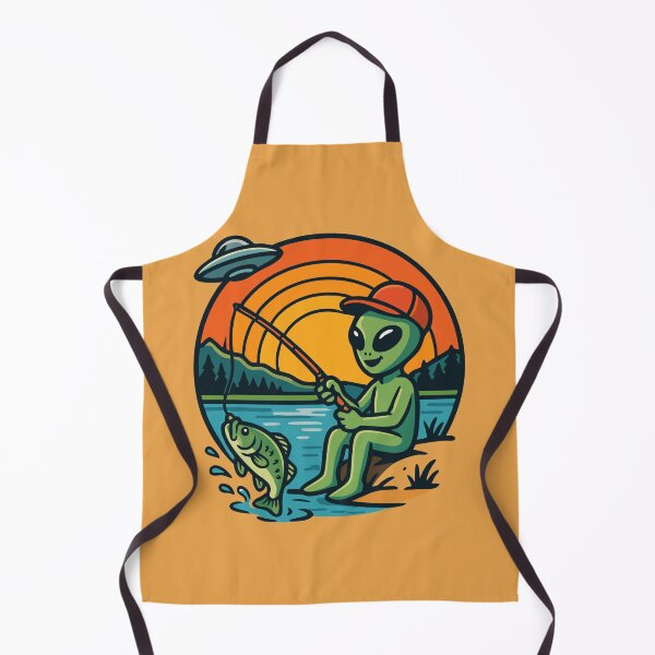 Item preview, Alien Fishing Retro designed and sold by TomFrontierArt.