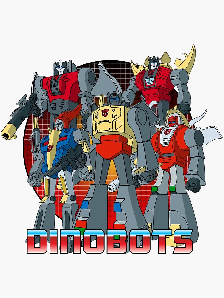 Dinobots G1 Cartoon Sticker for Sale by kazzoie Redbubble
