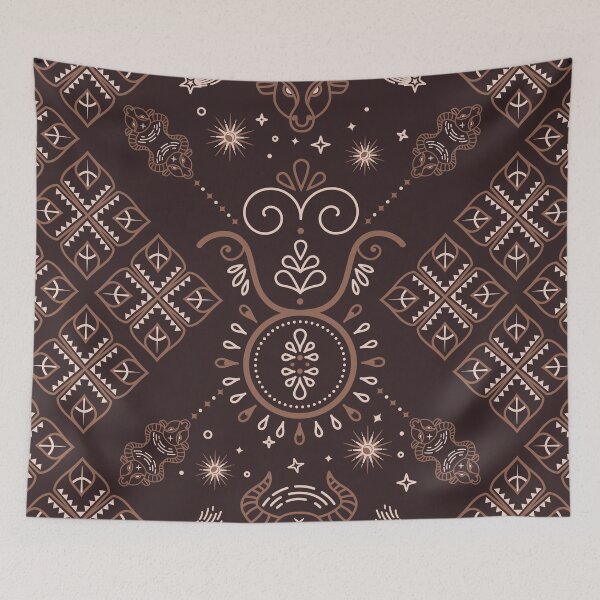Item preview, Taurus Zodiac Seamless Pattern Modern geometric and ethnic designs for Textiles, Carpets, Tiles and Fabrics. designed and sold by KungLK.