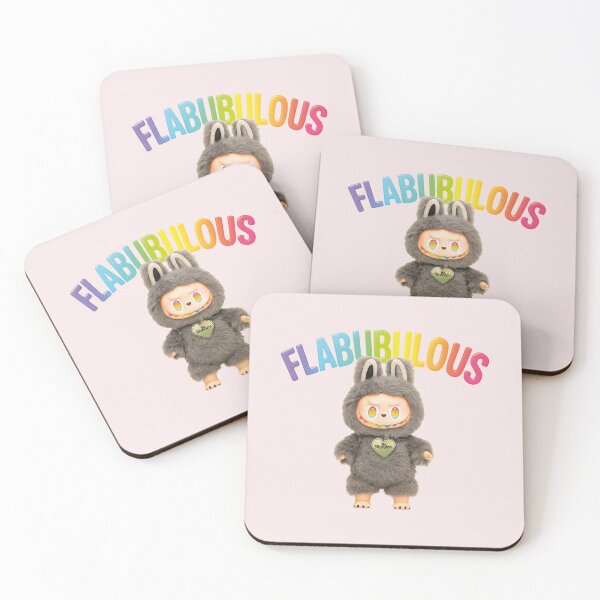 Item preview, Flabubulous gray plush labubu style and rainbow gift - cute little monster designed and sold by Moods Of Icons.