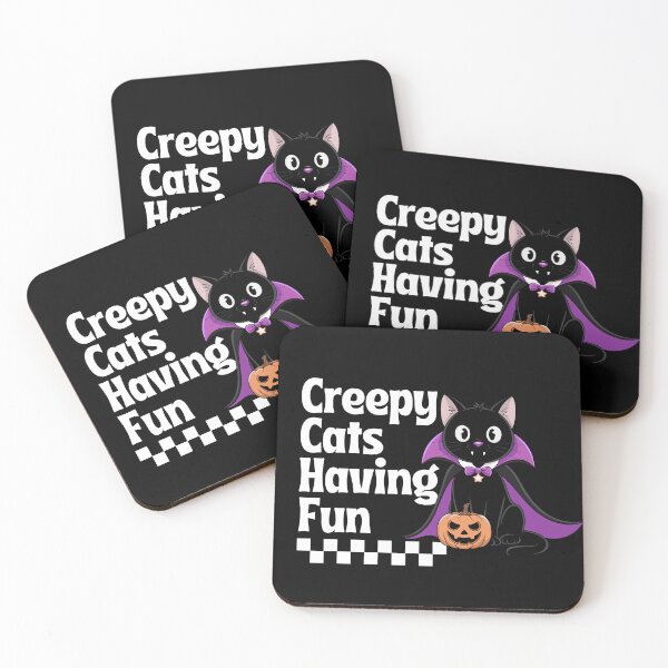 Item preview, Creepy Cats Having Fun | Cute Spooky Halloween Cat Design designed and sold by  Catpuccino.