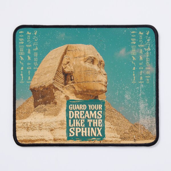 Item preview, Guard Dreams Like Sphinx Ancient Egyptian Motivational Power designed and sold by DaVinciFeather.