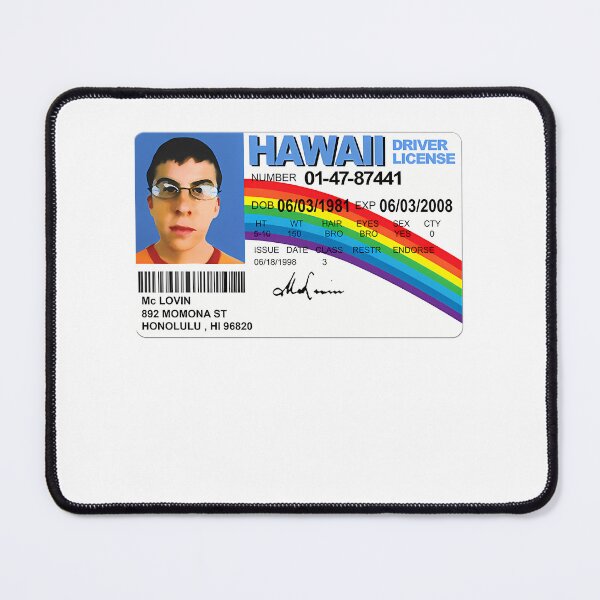 Item preview, Hawall Driver License Mclovin High Quality designed and sold by AutumnHoeger.