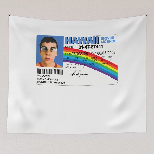 Item preview, Hawall Driver License Mclovin High Quality designed and sold by AutumnHoeger.