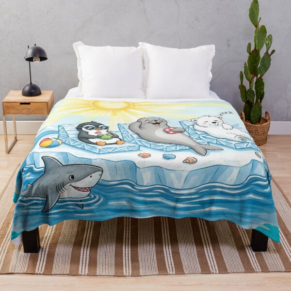 Item preview, Sunny Arctic Beach Day – Penguin, Seal & Polar Bear on an Ice Floe designed and sold by Aileen404.