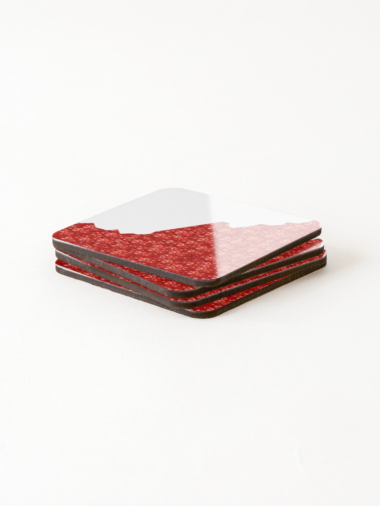 Thumbnail 4 of 5, Coasters (Set of 4), Red Rhinestone Virginia designed and sold by TheIconSmith.