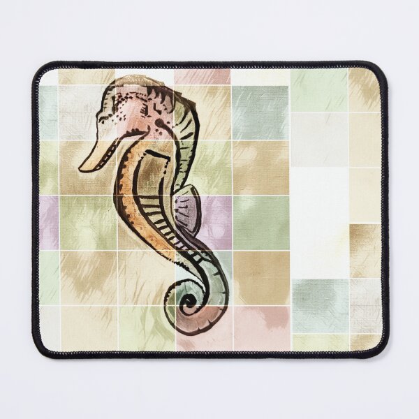 Item preview, Colour grid Art Seahorse: An ocean life watercolour, pastel print on colour grid.  designed and sold by Art-by-Nade.