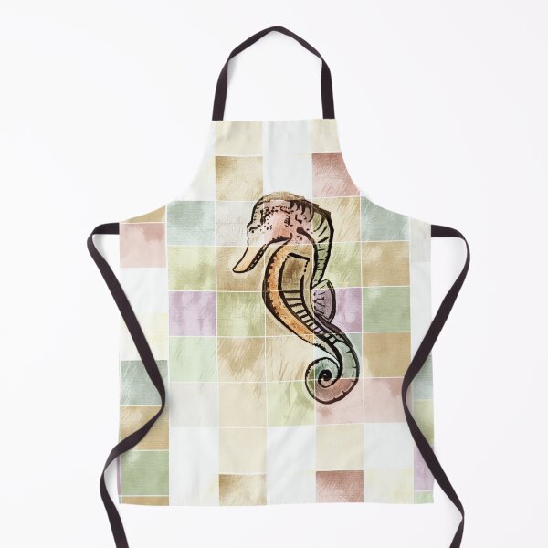 Item preview, Colour grid Art Seahorse: An ocean life watercolour, pastel print on colour grid. designed and sold by Art-by-Nade.