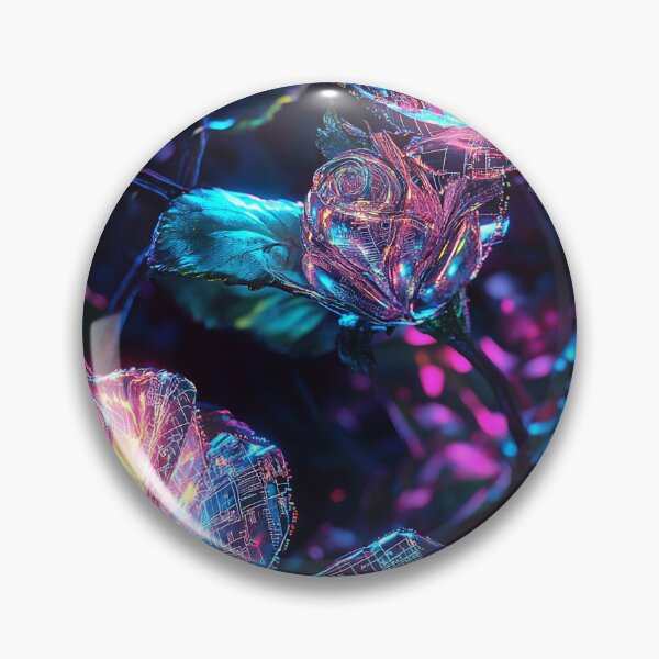 Item preview, Cyber-Floral Fusion - 3D Neon Roses designed and sold by MidArtForge.