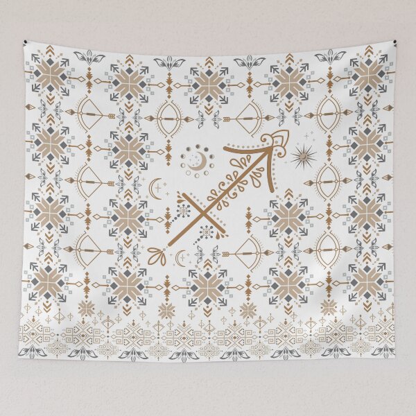Item preview, Sagittarius Zodiac Seamless Pattern Modern geometric and ethnic designs for Textiles, Carpets, Tiles and Fabrics. designed and sold by KungLK.