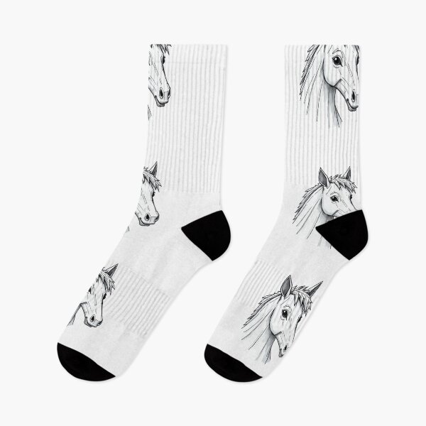 Item preview, White Horse Illustration – Cute Cartoon Animal Art designed and sold by The Sandy Design Store.