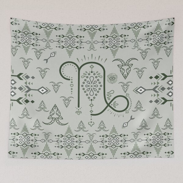 Item preview, Capricorn Zodiac Seamless Pattern Modern geometric and ethnic designs for Textiles, Carpets, Tiles and Fabrics. designed and sold by KungLK.