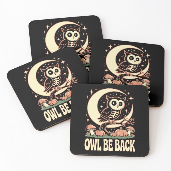 Item preview, Owl Be Back: declares this charming retro halloween illustration! s designed and sold by Grang Art Artistic Designs.