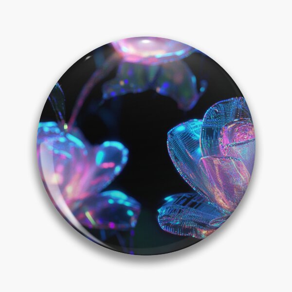 Item preview, Cyber-Floral Fusion - 3D Neon Roses designed and sold by MidArtForge.