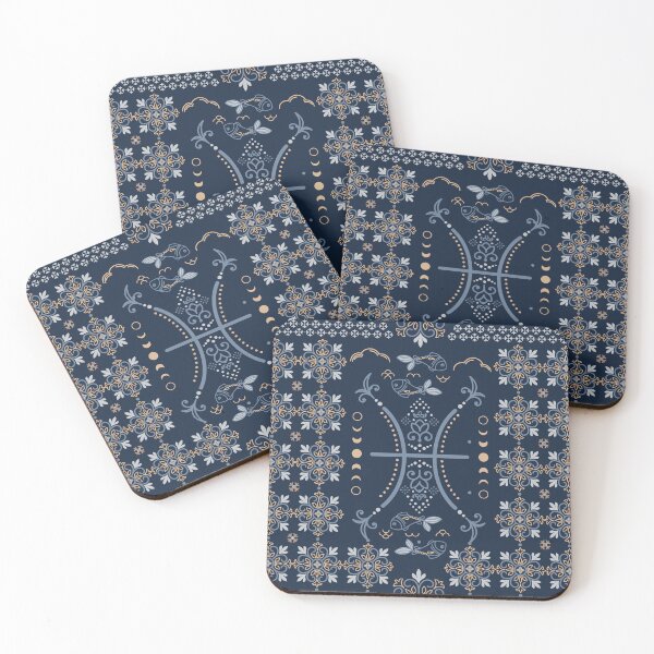 Item preview, Pisces Zodiac Seamless Pattern Modern geometric and ethnic designs for Textiles, Carpets, Tiles and Fabrics. designed and sold by KungLK.