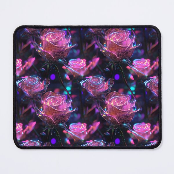 Item preview, Cyber-Floral Fusion - 3D Neon Roses designed and sold by MidArtForge.