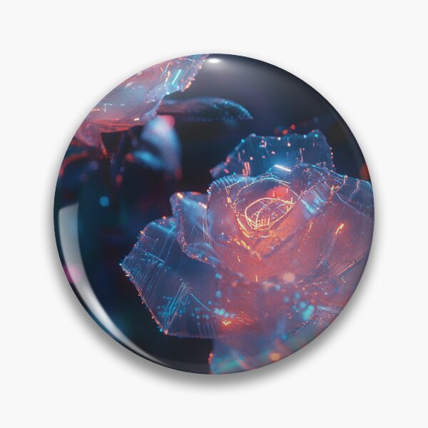 Item preview, Cyber-Floral Fusion - 3D Neon Roses designed and sold by MidArtForge.