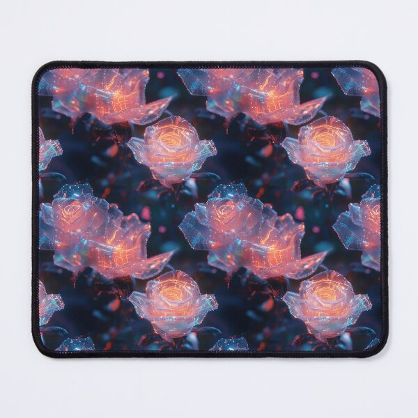Item preview, Cyber-Floral Fusion - 3D Neon Roses designed and sold by MidArtForge.
