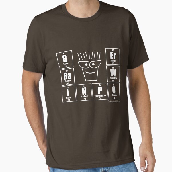 BRaINPOWEr - White print Essential T-Shirt