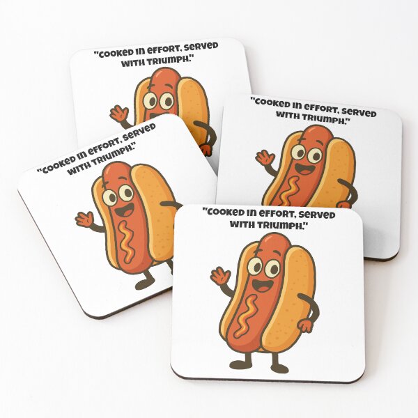 Item preview, Cheerful Hot Dog Character – Triumphed With Effort designed and sold by Latitude 1°N.