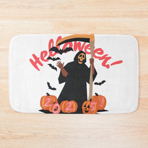 Item preview, Helloween 2025 Grim Reaper – Spooky Pumpkins, Bats & Scythe Illustration designed and sold by NitiDigitalxRyu.