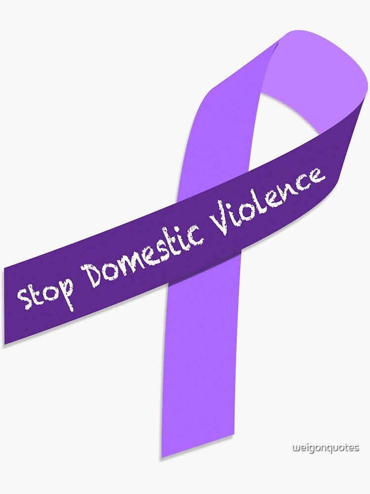 Stop Domestic Violence Purple Ribbon Sticker For Sale By Weigonquotes Redbubble 8285