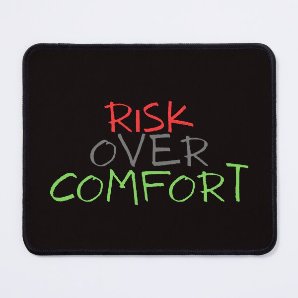 Item preview, Risk Over Comfort motivational gift for her and him designed and sold by Nikoverse.