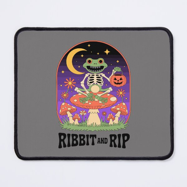 Item preview, Ribbit and RIP 2: declares this charming retro halloween illustration! s designed and sold by Camel & Quirk.