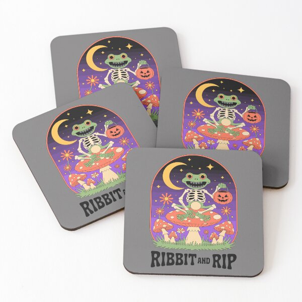 Item preview, Ribbit and RIP 2: declares this charming retro halloween illustration! s designed and sold by Grang Art Artistic Designs.