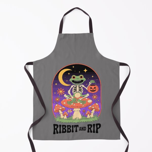 Item preview, Ribbit and RIP 2: declares this charming retro halloween illustration! s designed and sold by Camel & Quirk.