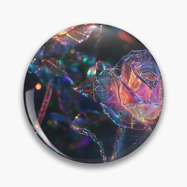 Item preview, Cyber-Floral Fusion - 3D Neon Roses designed and sold by MidArtForge.