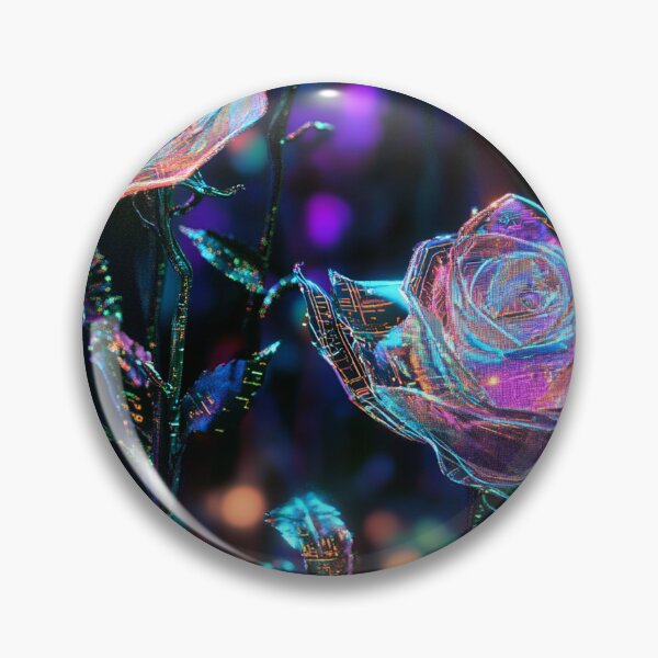 Item preview, Cyber-Floral Fusion - 3D Neon Roses designed and sold by MidArtForge.