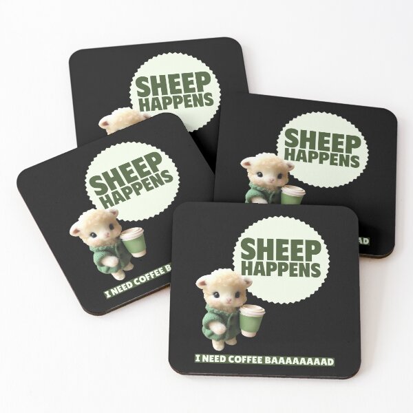 Item preview, SHEEP HAPPENS FUNNY COFFEE designed and sold by GiuseppeGiorno.