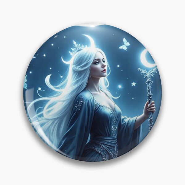 Item preview, Double Moon Goddess – Celestial Fantasy Priestess of Night and Stars designed and sold by MissSaylor.