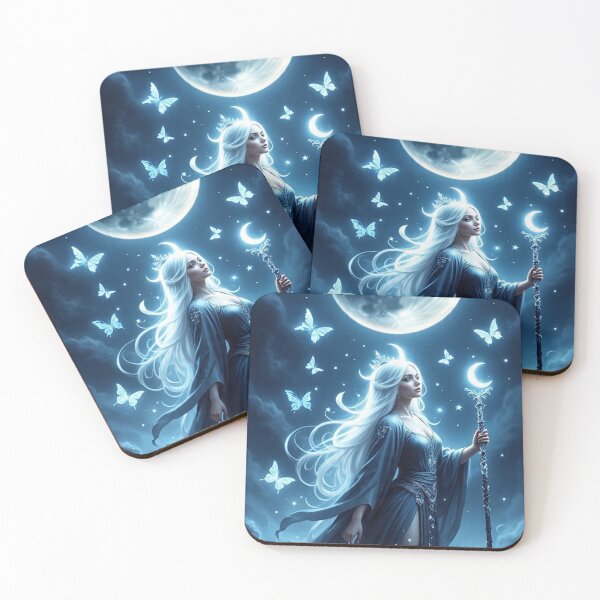 Item preview, Double Moon Goddess – Celestial Fantasy Priestess of Night and Stars designed and sold by MissSaylor.