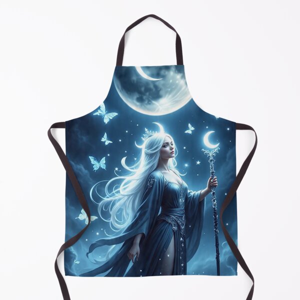 Item preview, Double Moon Goddess – Celestial Fantasy Priestess of Night and Stars designed and sold by MissSaylor.