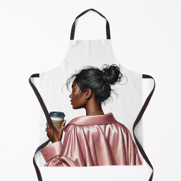 Item preview, Chic Afrocentric Woman with Coffee | Digital Lifestyle Art designed and sold by Lulunza.