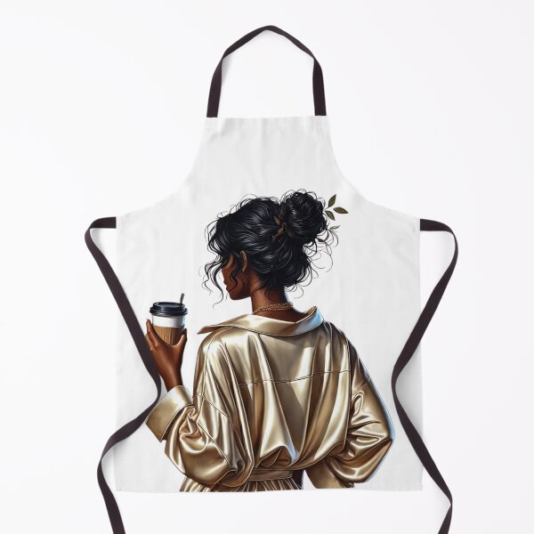 Item preview, Modern Afro Woman Drinking Coffee | Cozy Chic Art designed and sold by Lulunza.