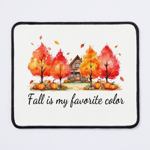 Item preview, Autumn Cabin with Pumpkins and Fall Trees designed and sold by HalloweenGift.