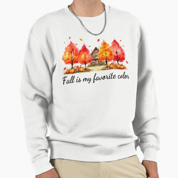Item preview,  Autumn Cabin with Pumpkins and Fall Trees designed and sold by HalloweenGift.