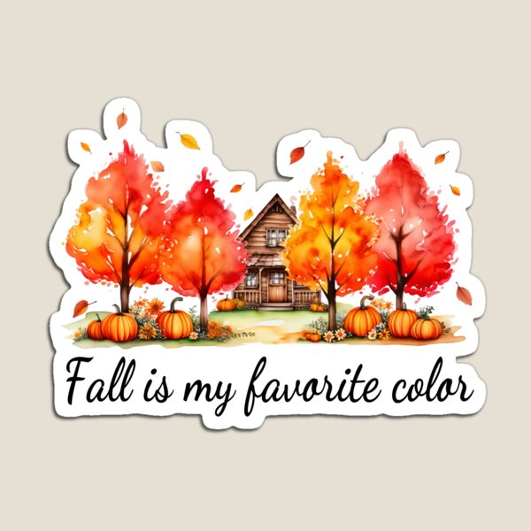 Item preview,  Autumn Cabin with Pumpkins and Fall Trees designed and sold by HalloweenGift.
